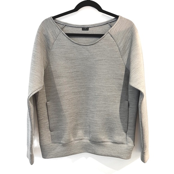 Uniqlo Dry Sweat Ultra Stretch Oversized Pullover Grey Athleisure SM - Picture 1 of 12